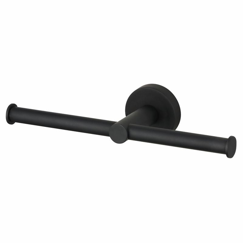 Resonance Matte Black Double Toilet Roll Holder