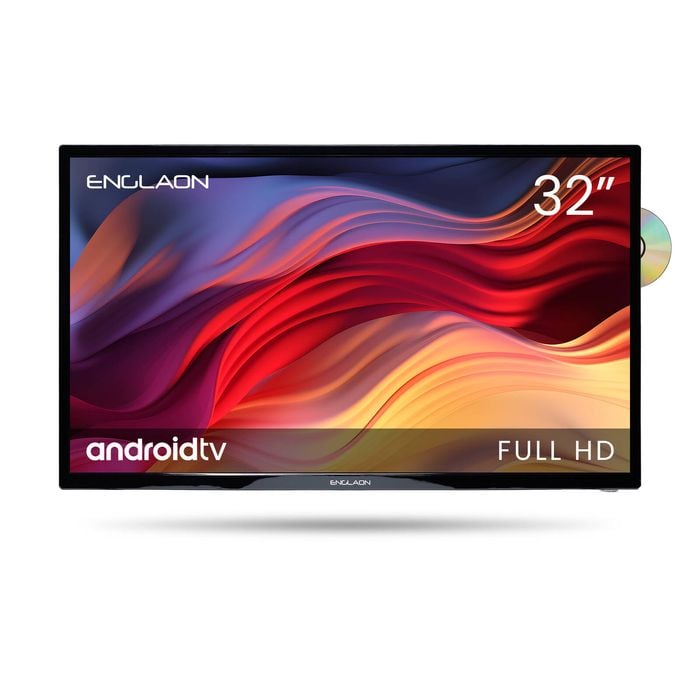 Englaon 32" Full HD Smart 12V Google TV with DVD Combo & Chromecast for Caravan RV