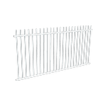 ProtectorAl 2400 x 1200 mm Pearl White Aluminium Pool Fence Panel Picket Top