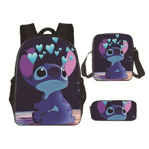 Catzon Cartoon Backpack Set With Shoulder Bag & Pencil Bag Adjustable-n