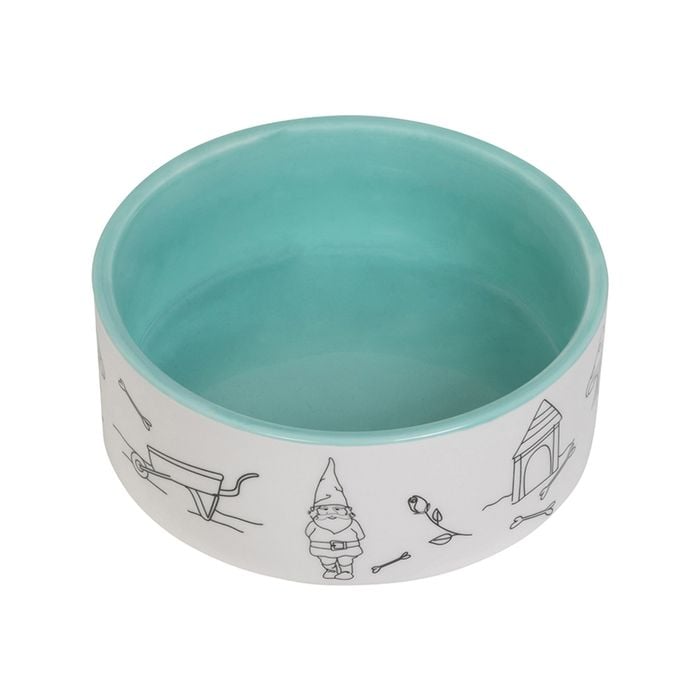 Baxter Bone Small Mint Green Thumb Ceramic Pet Bowl