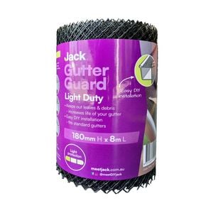 Jack 8m Black Light Duty Gutter Guard