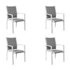 Oro 4pc Set Aluminium Outdoor Dining Chair White