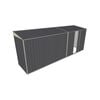 Build-A-Shed 1.2 x 5.2 x 2.0m Skillion Single Sliding Side Door Shed - Grey