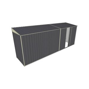 Build-A-Shed 1.2 x 5.2 x 2.0m Skillion Single Sliding Side Door Shed - Grey