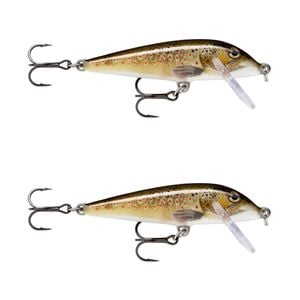 2x Rapala 9cm Countdown Sinking Hardbody Balsa Fishing Lures - Live Brown Trout