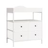Advwin Baby Change Table with 4 Storage Fabric Drawers White