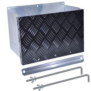 Battery Box Set Sturdy Galvanized Trailer Caravan Boat Spare Part