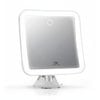10x Magnifying Mirror with LED Lights, Dimmable Touch Light, Cordless, Locking Suction Mount, Bathroom/Travel