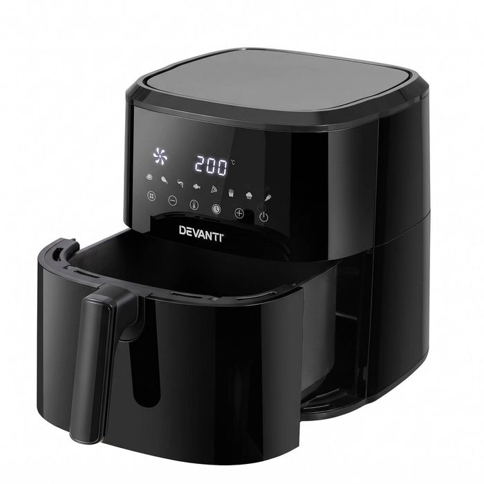 Devanti 6.5L 1700W Digital Air Fryer Touch Control Black