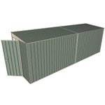 Build-a-Shed 1.5 x 6 x 2m Hinged Door Tunnel Shed without Side Doors - Green