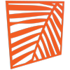 ProtectorAl 300-1200 x 300-1200mm Orange / Gloss White Palm Unframed Composite Deco Panel