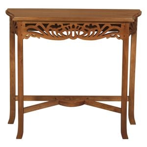 Jepara Carved Hall Table (Light Pecan)