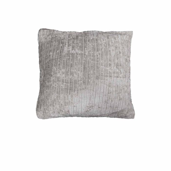 Eliot Striped Double Sided Filled Cushion Square - 45cm x 45cm Silver