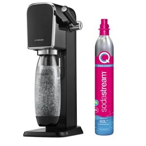 SodaStream Art Sparkling Water Soda Maker Black 60L w/1L Plastic Bottle