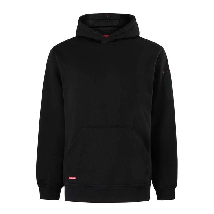 Hard Yakka Black Brushed Fleece Workwear Hoodie - Size 2XL