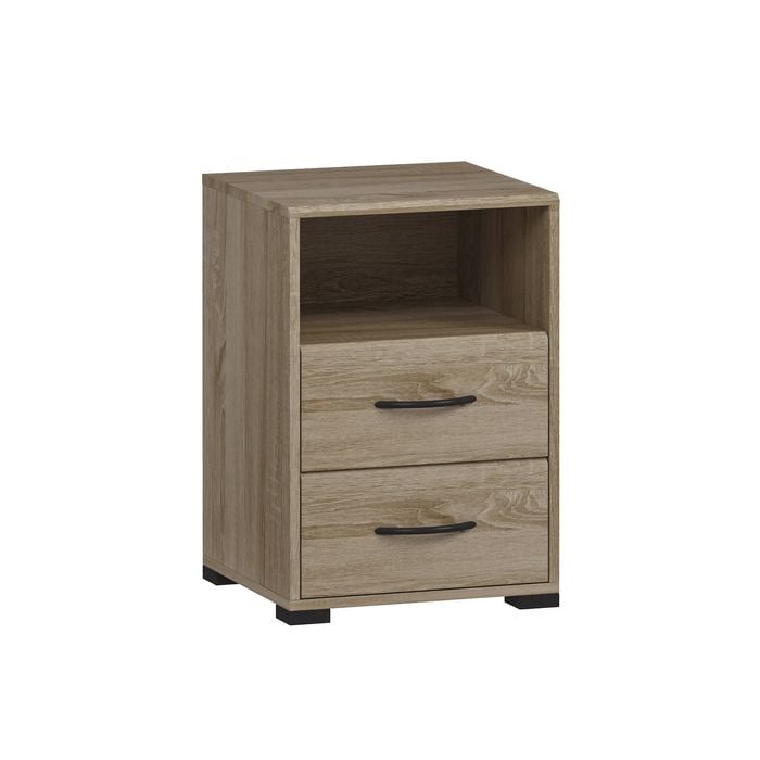 Practa Lowline TV Entertainment Unit Bundle - 2 Drawers - Oak