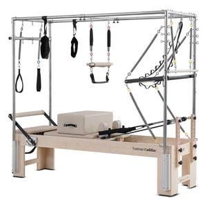 Lifespan Fitness Contour Cadillac Pilates Reformer with Full Trapeze Table (Beige)