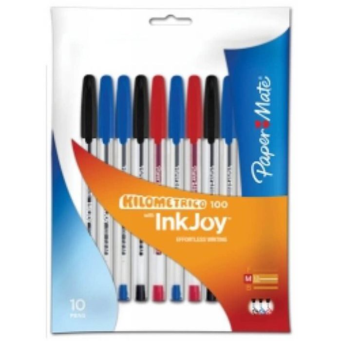 Paper Mate InkJoy Ballpoint Pen Medium 1.0mm 10pk (Assorted)