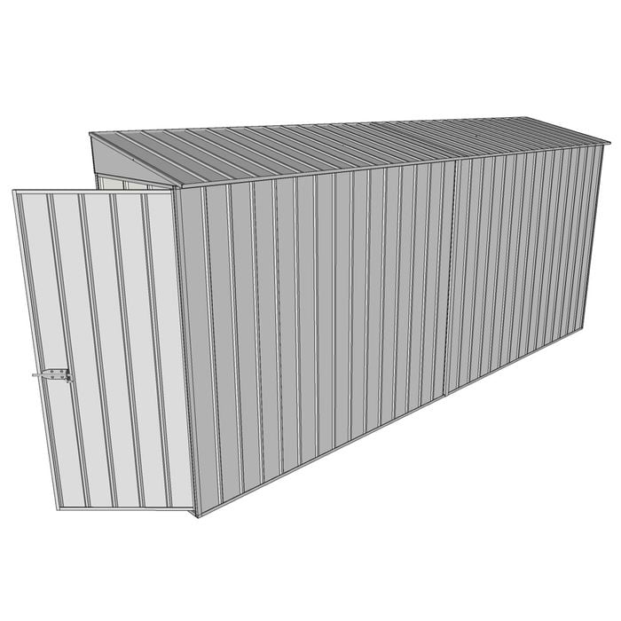 Build-a-Shed 0.8 x 4.5 x 2m Hinged Door Tunnel Shed - Zinc