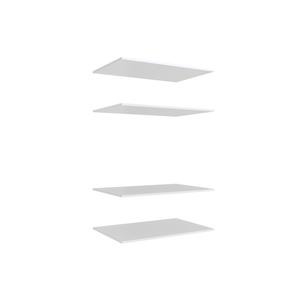Lugna 4 Shelf Insert Kit White - Fits 900X580MM Cabinet Shell