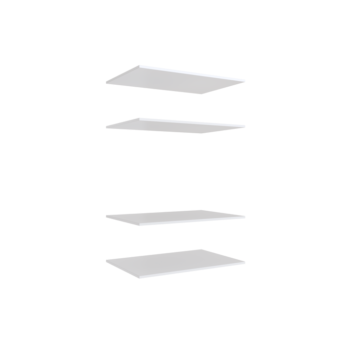 Lugna White 4 Shelf Insert Kit - Fits 900 x 580mm Cabinet Shell