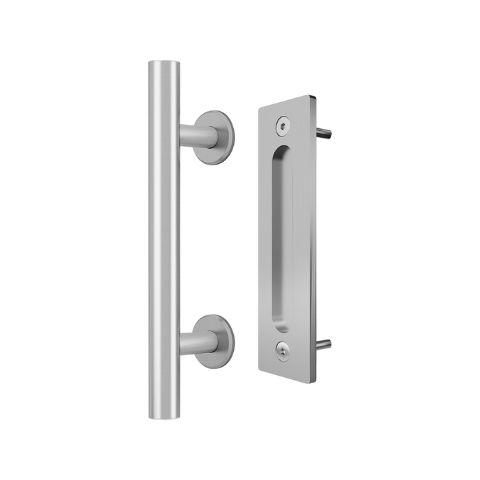 Rolltrak Stainless Steel Barn Door Pull Handle Set