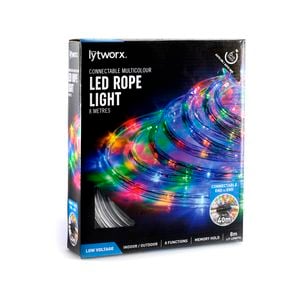 Lytworx 8m Multicolour Connectable Rope Light With Timer