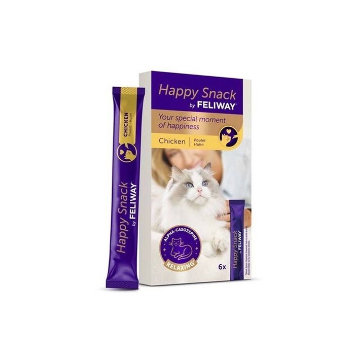 Feliway Happy Snack Tasty Calming Treats for Cat Chicken 6 x 15g