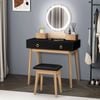 Alfordson Dressing Table Stool Set Black