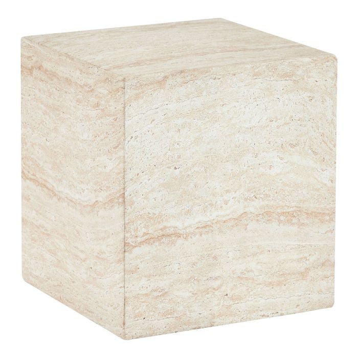 Cooper & Co. Lucia 45cm Travertine Look Side Table