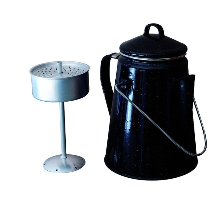 Wildtrak Premium Enamel 2l/25cm Coffee Pot Boiler Outdoor Camping Cookware Black
