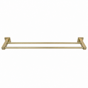 Barelli Piazza Double Towel Bar 60cm Brushed Gold