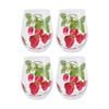 4pk Lvd Decorative Strawberry Field Water Glass Barware/drinkware 10x8.5x8.5cm
