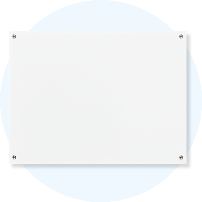 Lumiere Brilliant White Magnetic Glassboard 1200x900mm