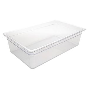 Vogue Gastronorm Container Polycarbonate Clear 1/1 Gn 150mm 19.5l Commercial Food Storage