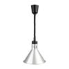 Apuro Heat Shade Conical Retractable Silver Finish Commercial Food Warmer