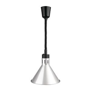 Apuro Heat Shade Conical Retractable Silver Finish Commercial Food Warmer
