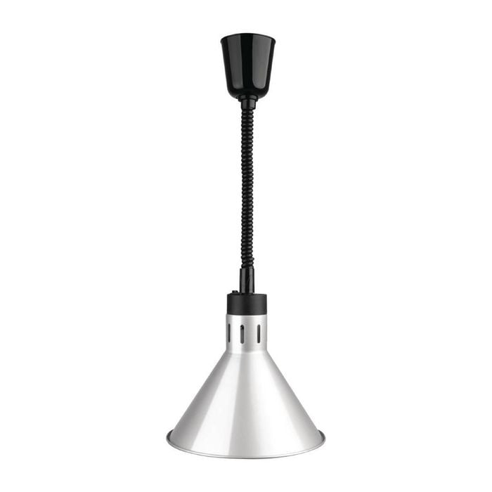 Apuro Heat Shade Conical Retractable Silver Finish Commercial Food Warmer