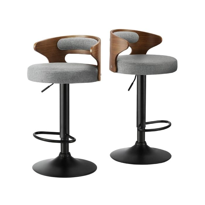 Oikiture Bar Stools Grey X2