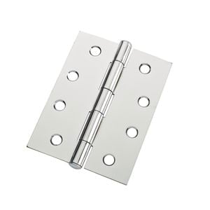 Zenith 100mm Polished Chrome DURAsmooth™ Fixed Pin Butt Hinge