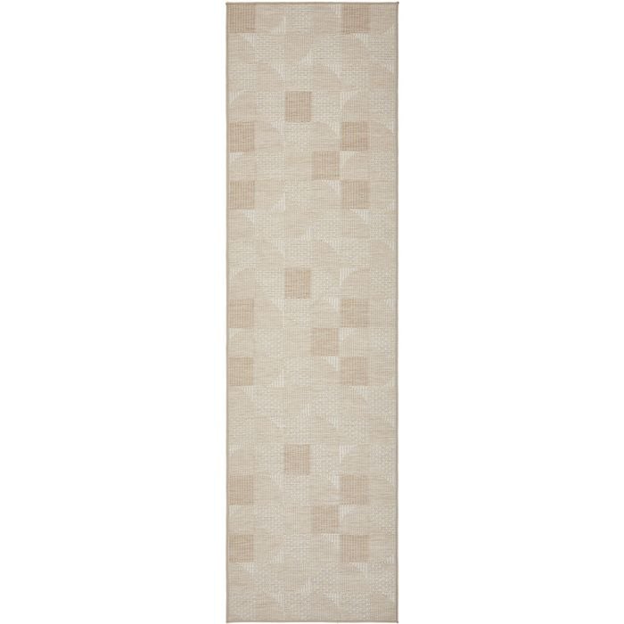 The Rug Connection Alfresco Selin Light Beige 400x80cm - Large Runner Pet Friendly Washable Outdoor Rug