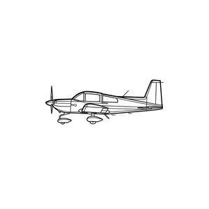 Ignite Laser Grumman AG-5B Tiger - Light Single-Engine Aircraft Silhouette Metal Wall Art Rustic Metal 23.6 inch - 60 cm