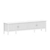 Zara Fluted 4 Door Entertainment Unit 200cm - White