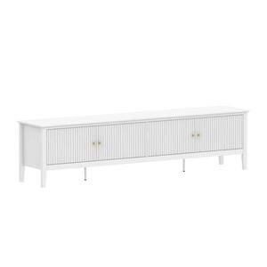 Zara Fluted 4 Door Entertainment Unit 200cm - White