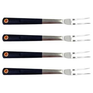 4PK Urban Kitchen BBQ Fork Stainless Steel w/ TPR Handle 40x4x3cm