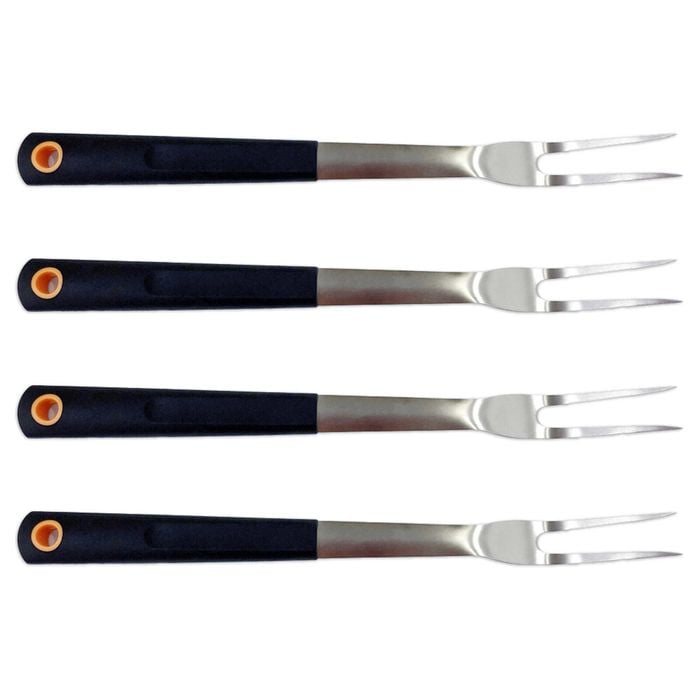 4PK Urban Kitchen BBQ Fork Stainless Steel w/ TPR Handle 40x4x3cm