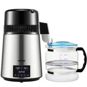 Vevor 4L Water Distiller Silver with Timing Dual-Temp