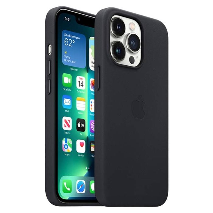 Apple Leather MagSafe Case (Suits iPhone 12 Pro Max) - Black