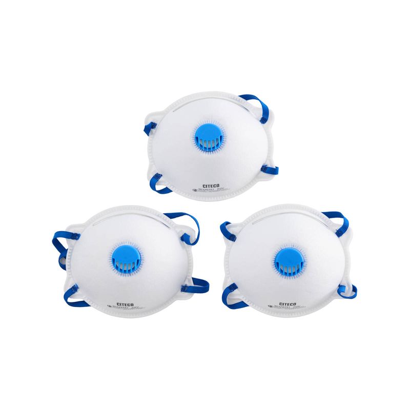 P2 Valved Respirator - 3 Pack